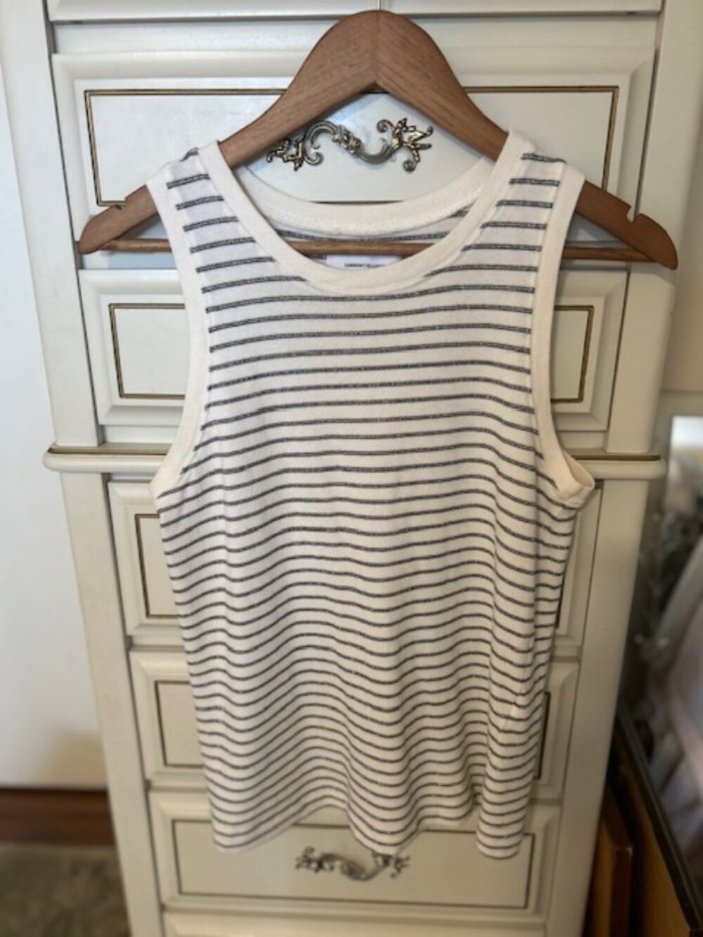 Cream and black top by Current/Elliot in medium